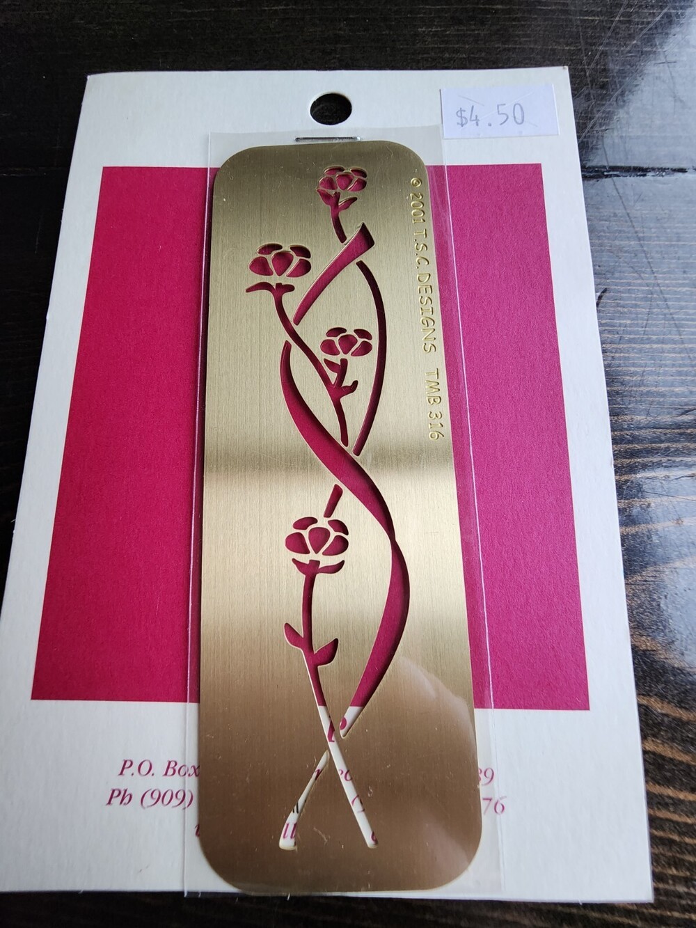 Brass Embossing Stencil Floral Flowers Spring TSC 2001 New Vintage Retired #18